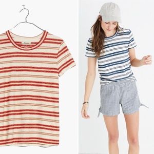 Madewell multi-color striped 80’s style T-shirt